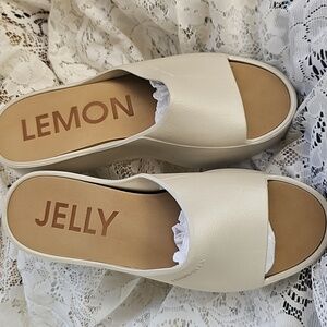 Lemon Jelly Platform Sandals Sunny Warm Grey Women's Size 9.5/EU40.